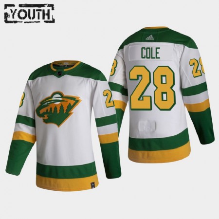 Minnesota Wild Ian Cole 28 2020-21 Reverse Retro Authentic Shirt - Kinderen